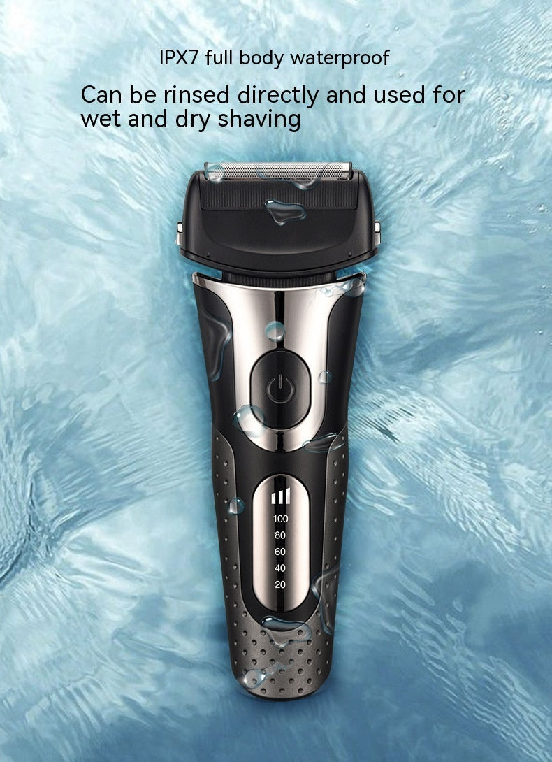 Reciprocating Three-bit Floating Shaver LED Display Rechargeable Men