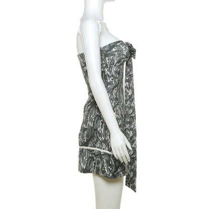 Strap Backless Tube Top Dress Women