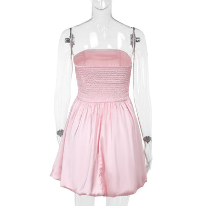 Fashion Off-shoulder Tube Top Dress Women