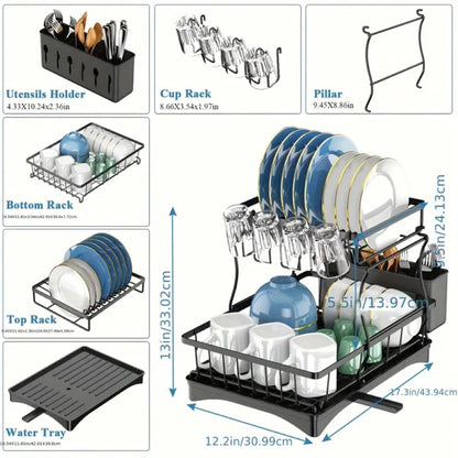 Kitchen Counter Large Cutlery Drain Rack- It Is Forbidden To Sell On The Temu Platform And Does Not Ship On Weekends