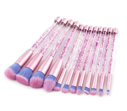 The New 7 Liquid Crystal Liquid Flow  Cosmetic Brush Handle Make-up Kit Bag Valve