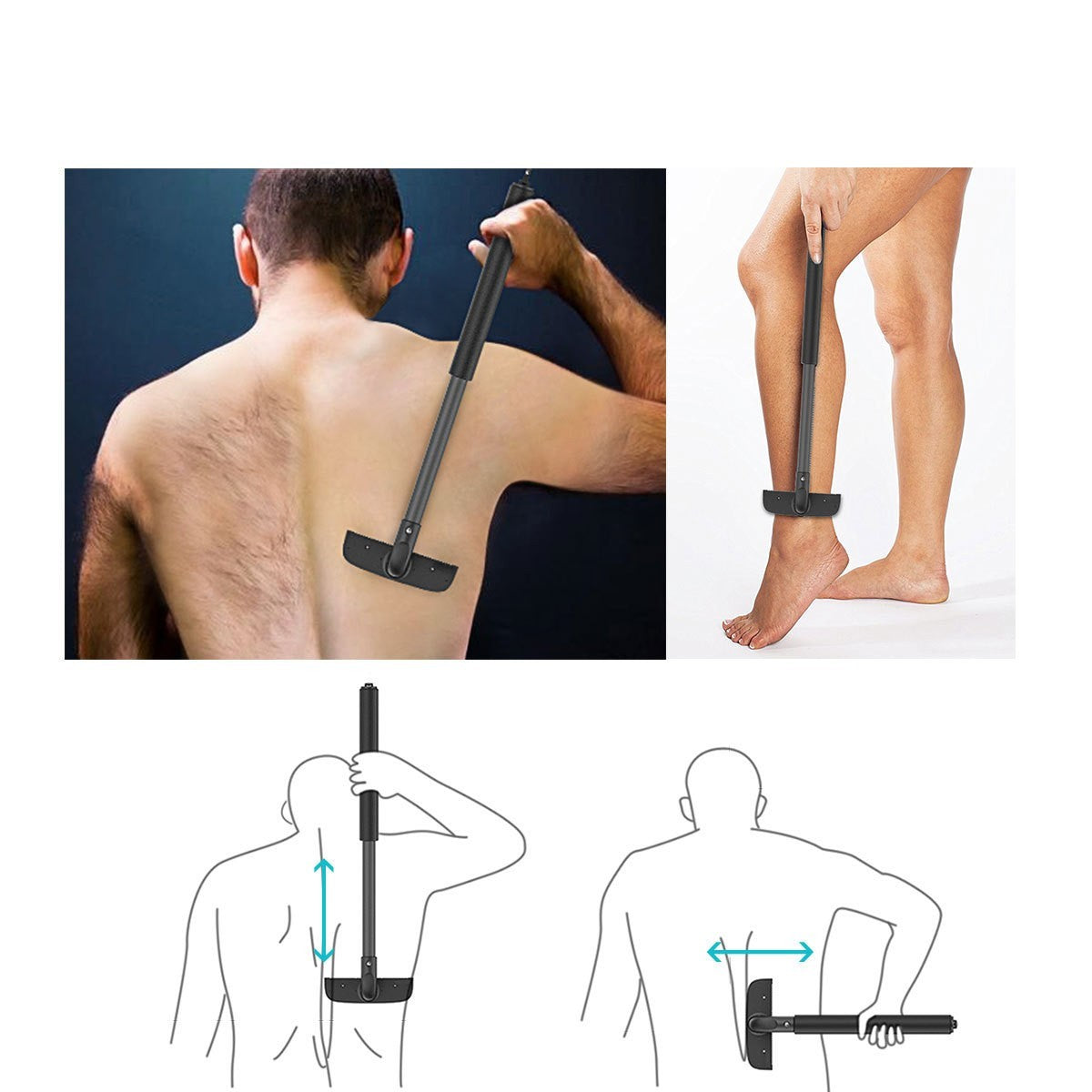 Retractable Back Shaver For Long-lasting Durability