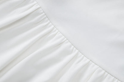 Solid Color Waist Tube Top Dress Women