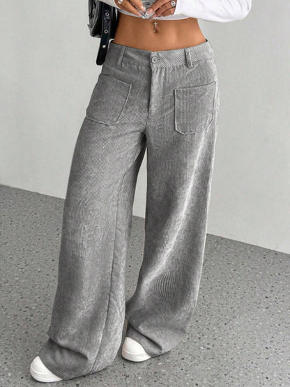 Wide Leg Pants with Pockets