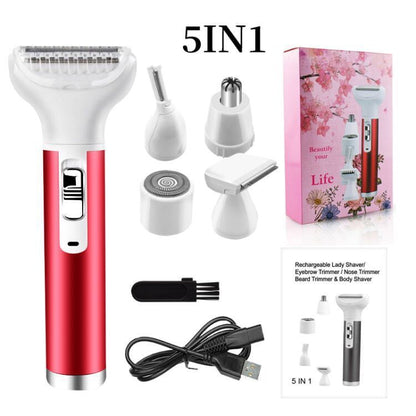 Portable Electric Razor For Women Body Nose Hair Trimmer Face Shavers Eyebrow Legs Armpit Bikini Hair Remover Women Epilator