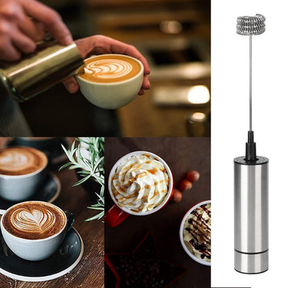 Stainless Steel Coffee Stirrer Mixer Blender Electric Egg Beater Milk Frother Home Kitchen Utensils