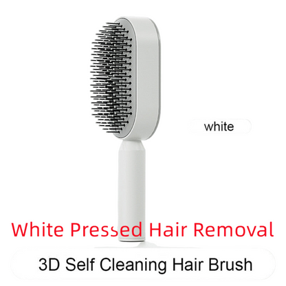 Self Cleaning Hair Brush For Women One-key Cleaning Hair Loss Airbag Massage Scalp Comb Anti-Static Hairbrush