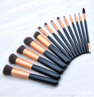 14 black rose gold makeup tools, 14 beautiful suits