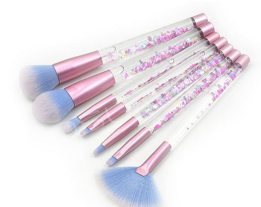 The New 7 Liquid Crystal Liquid Flow  Cosmetic Brush Handle Make-up Kit Bag Valve