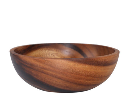 Kitchen Natural Wooden Bowl Household Fruit Bowl Salad Bowl For Home Restaurant Food Container Wooden Utensils Note The Size Hot