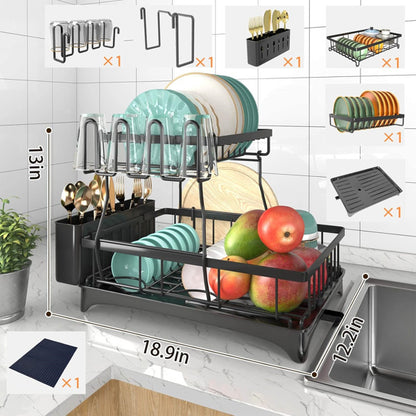 Kitchen Counter Large Cutlery Drain Rack- It Is Forbidden To Sell On The Temu Platform And Does Not Ship On Weekends