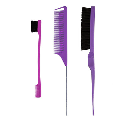 Baked Oil Brush Comb Three-piece Set Styling Partition Pick Hair