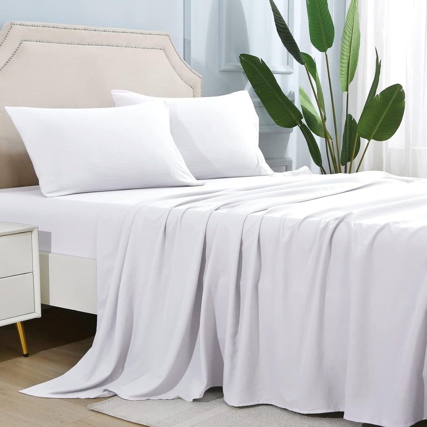 Bed Sheet Set Microfiber Comfort Deep Pocket Hotel Quality Bedding Sheet Set