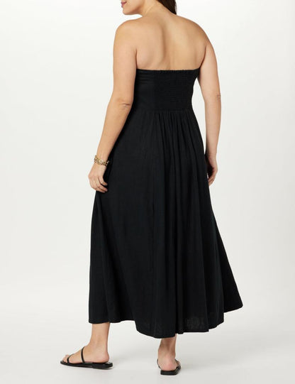 Fashion Tube Top Women Solid Color Dress