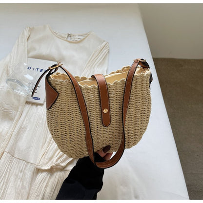 Fashion Casual Simple Crossbody Woven Bag