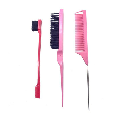 Baked Oil Brush Comb Three-piece Set Styling Partition Pick Hair