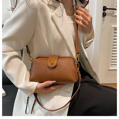 High Sense Niche Female Autumn And Winter New Retro Frosted Crossbody Bag