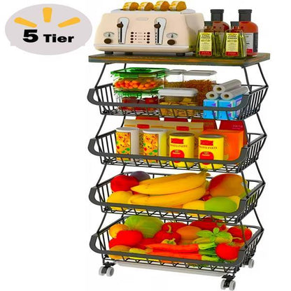 Kitchen Organizer And Storage For 5-layer Fruit Baskets, No Shipping On Weekends