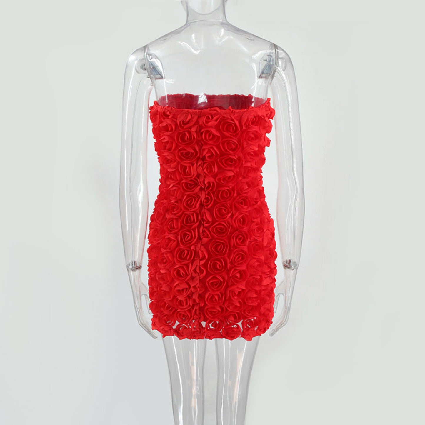 Fashion Flower Tube Top Package Hip Dress Women