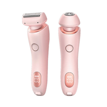 2 In 1 Hair Removal Epilator USB Rechargeable Trimmer Women Body Razor Face Leg Armpit Bikini Hand Pubic Shaver Hair Remover