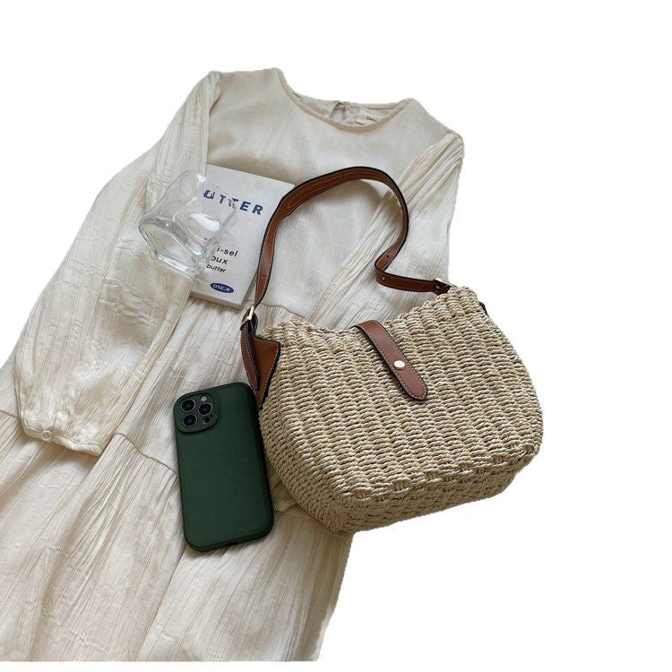 Fashion Casual Simple Crossbody Woven Bag