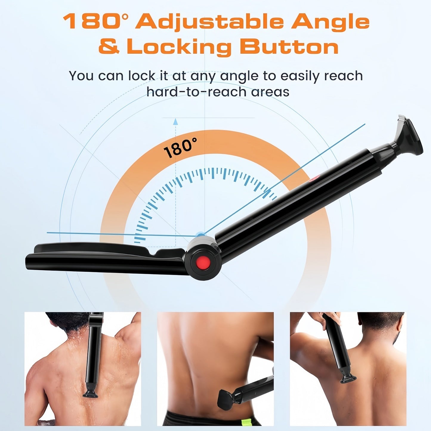 Electric Shaver Foldable Handle Back Lady Shaver USB Charging Whole Body Hair Removal Device