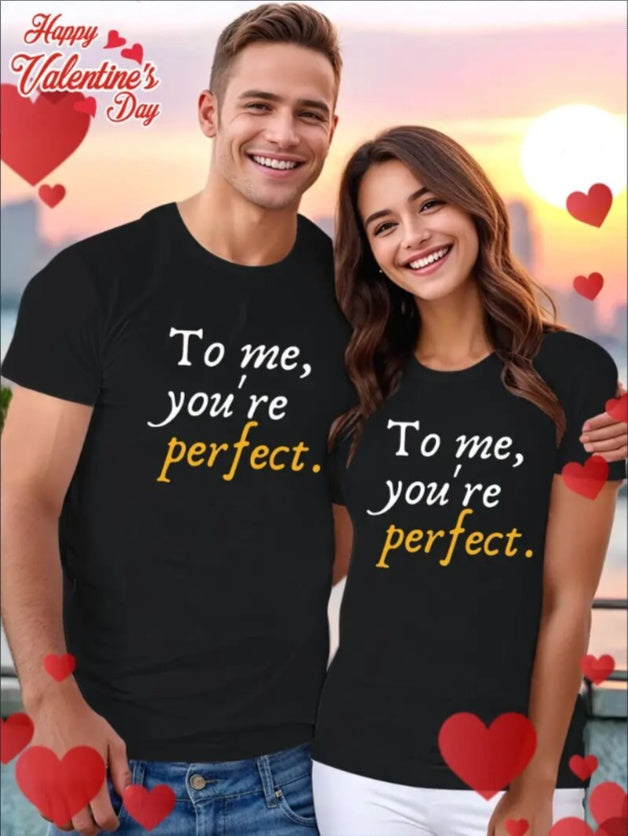 Love Valentine'S Day T-Shirt,   Couple T-Shirt, Couple Christmas, Fashion Casual T-Shirt, Short-Sleeved T-Shirt