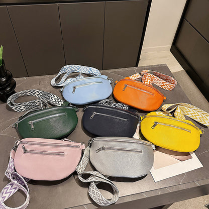 Fashion Chest Bag Women's New Solid Color One-shoulder Crossbody