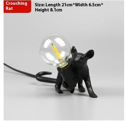 Nordic Creative Resin Mini Animal Mouse Light