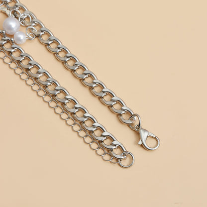 Cross Tassel Pearl Collarbone Chain Jewelry Cool Spicy Girl Necklace Fashion Jewelry