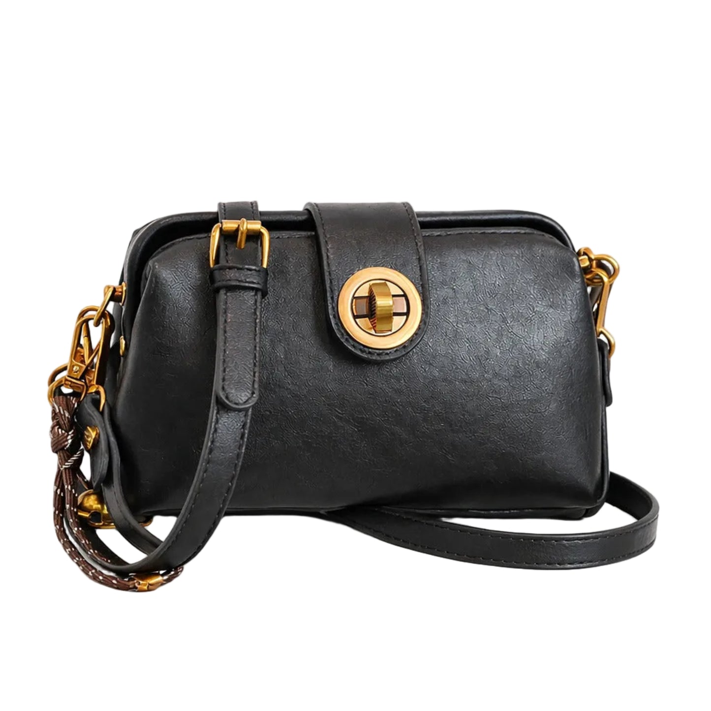 High Sense Niche Female Autumn And Winter New Retro Frosted Crossbody Bag