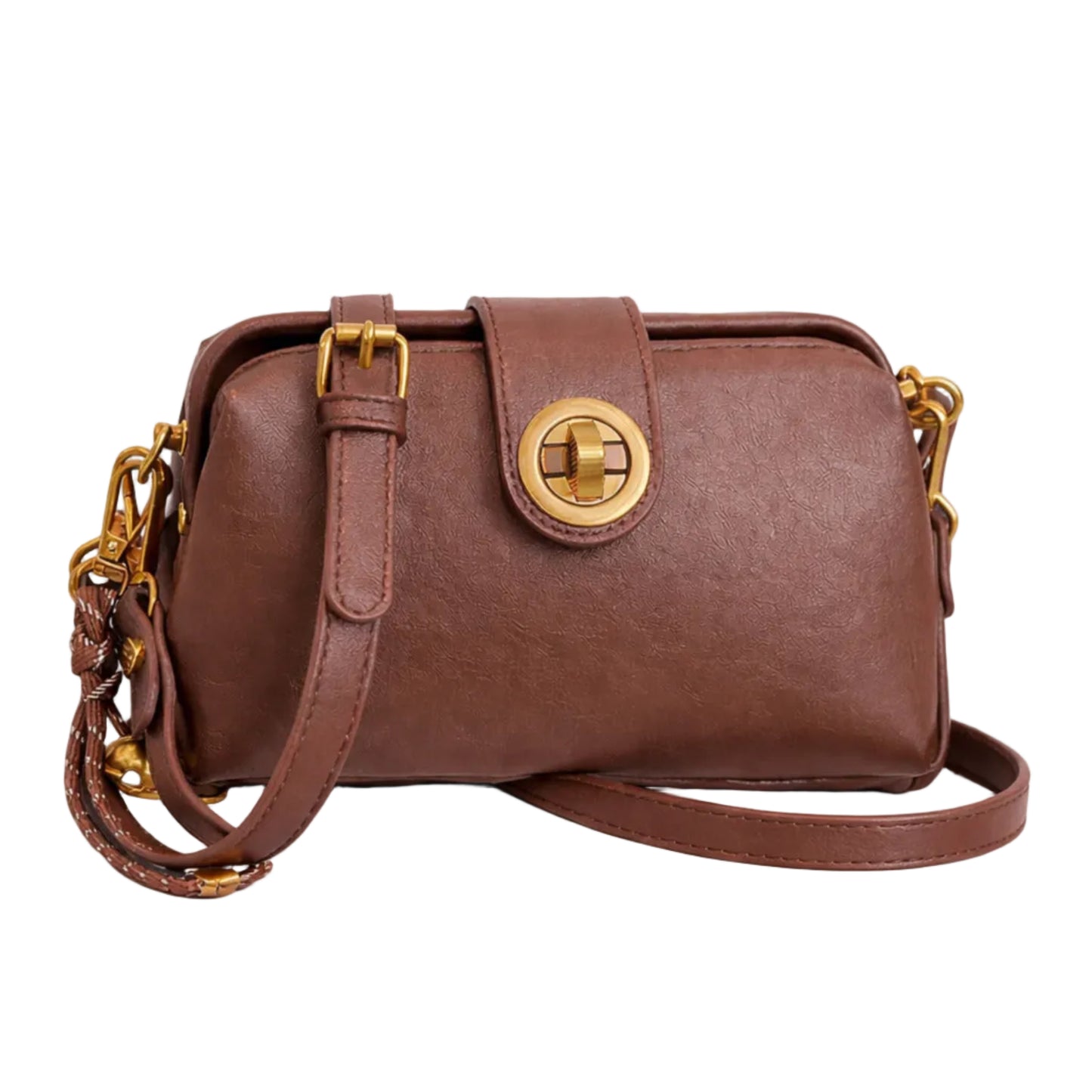 High Sense Niche Female Autumn And Winter New Retro Frosted Crossbody Bag