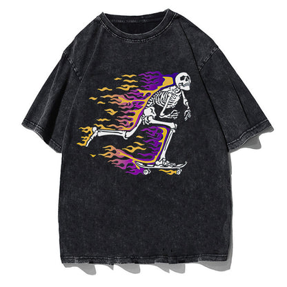 Unisex Skull Pattern Oversized T-shirt