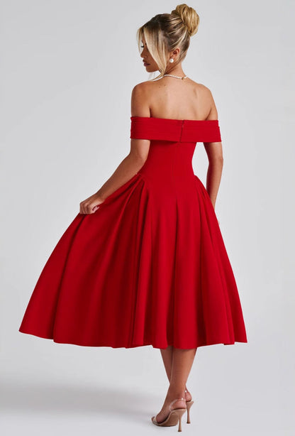 Fashion Personality Pure Color Tube-top Dress Women