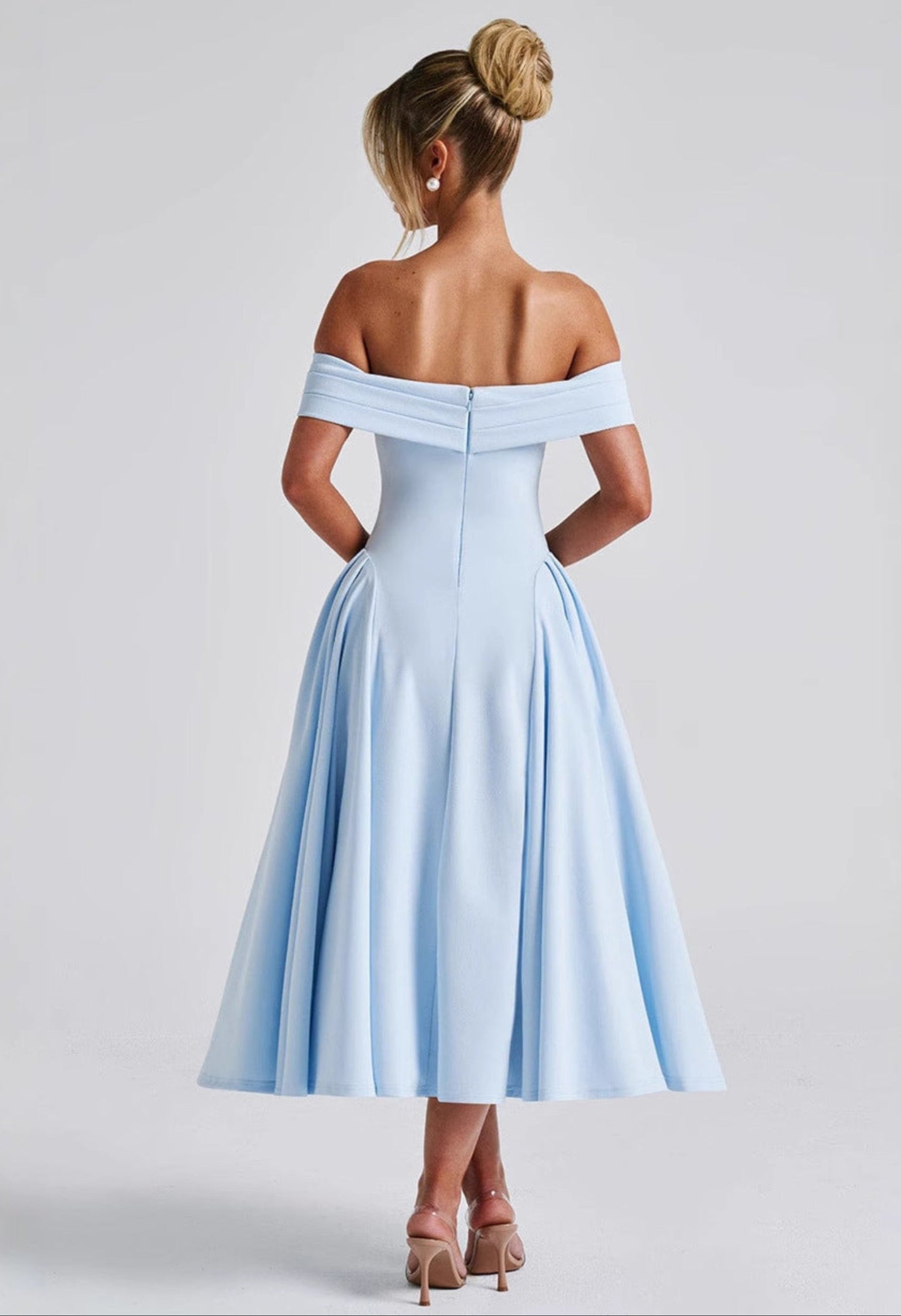 Fashion Personality Pure Color Tube-top Dress Women
