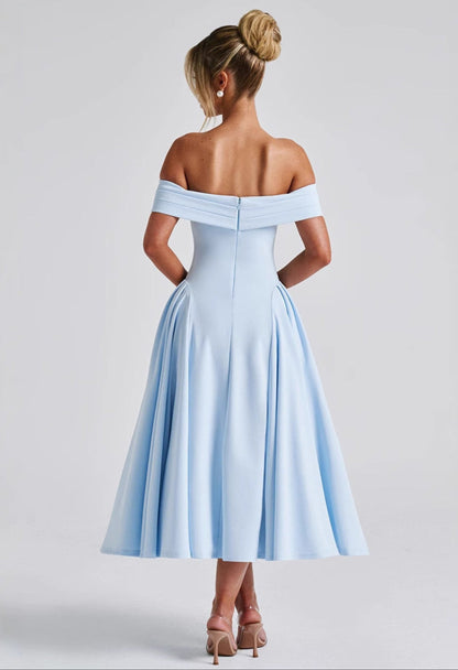 Fashion Personality Pure Color Tube-top Dress Women
