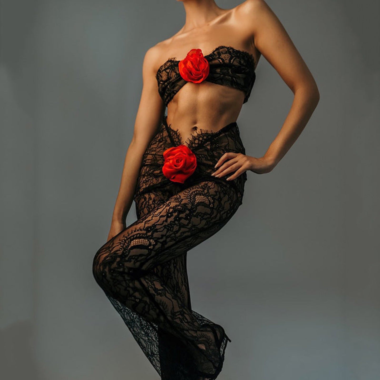 New Lace Tube Top Jumpsuit Women