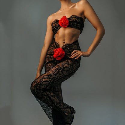 New Lace Tube Top Jumpsuit Women