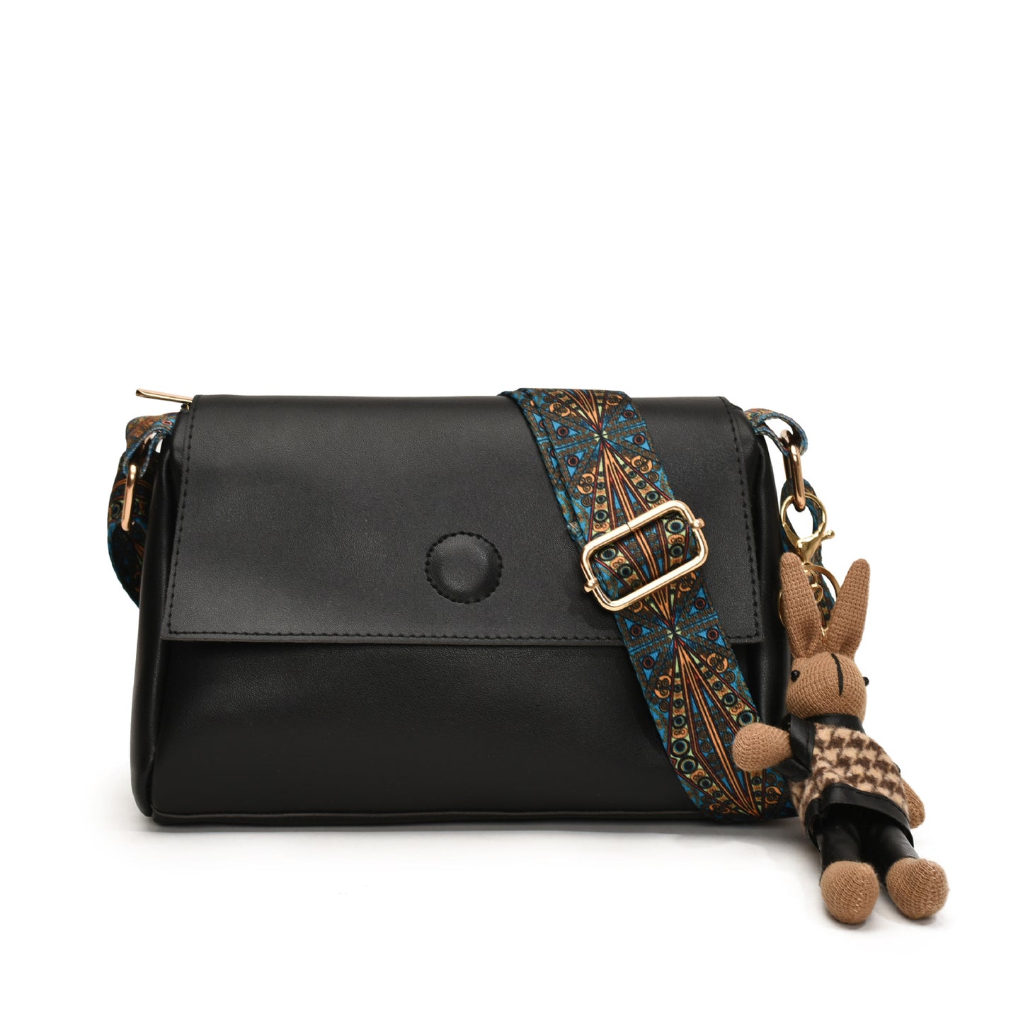 Versatile Small Square Bag With A Wide Shoulder Strap For Crossbody Wear
