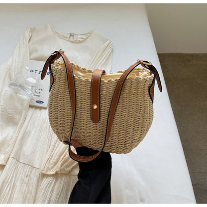 Fashion Casual Simple Crossbody Woven Bag