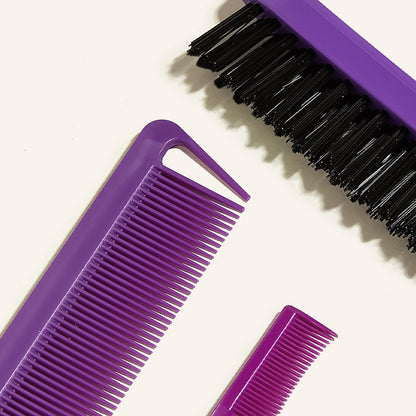 Baked Oil Brush Comb Three-piece Set Styling Partition Pick Hair