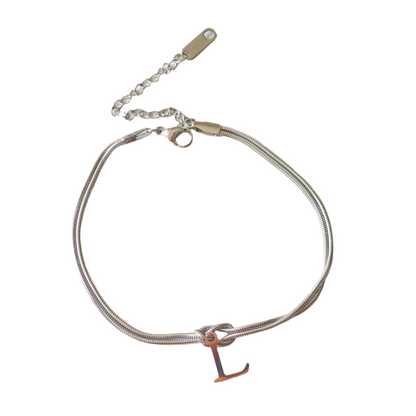New Letter A-Z Love Knot Bracelets For Women Couple Gold Color Dainty Snake Chain Charm Bracelet Stainless Steel Jewelry Gift Valentine's Day Gifts