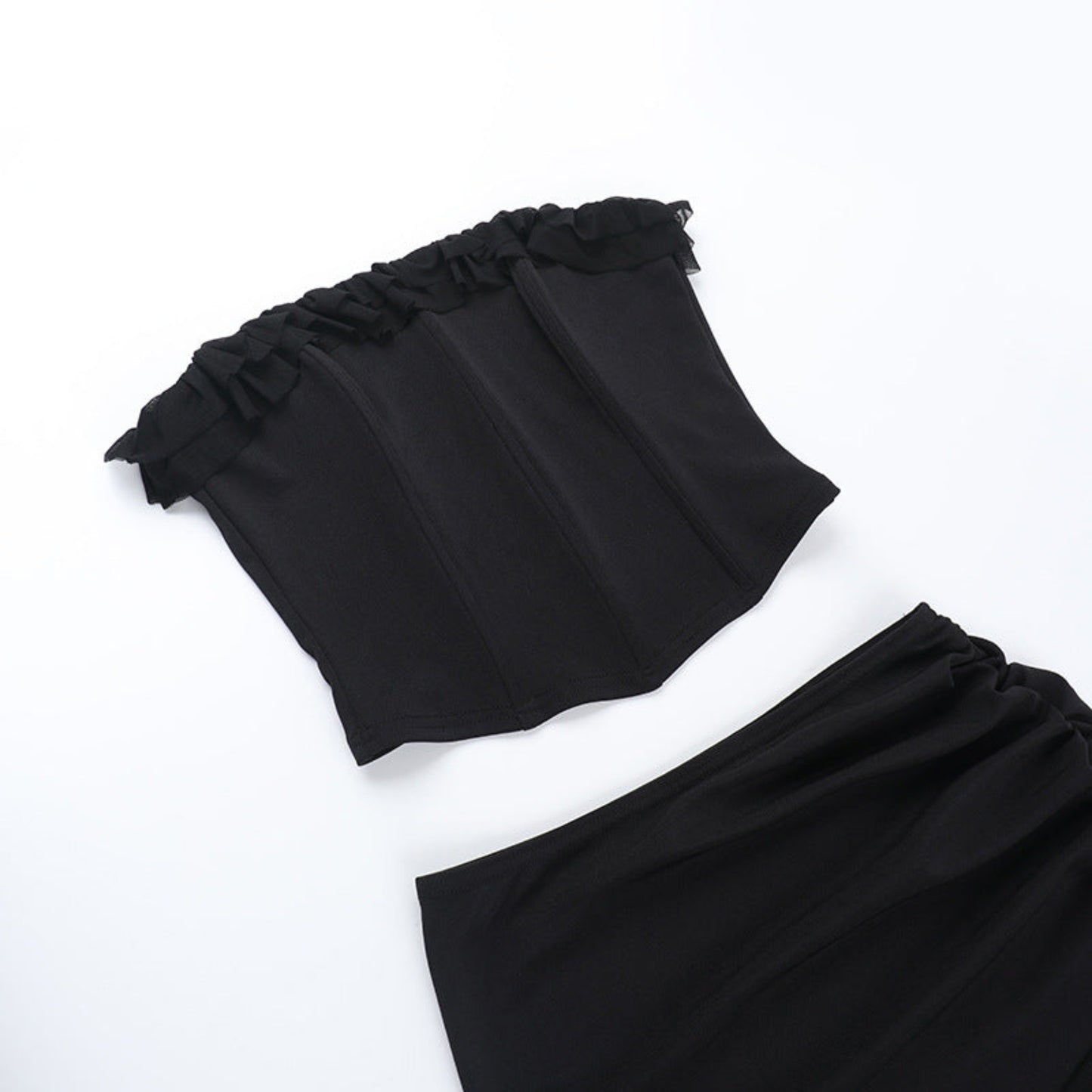 Tube Top Mid-length Dress Set Women
