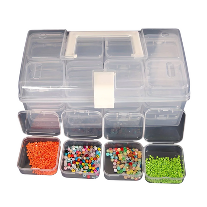 32-grid Transparent Plastic Storage Box Large Capacity Portable