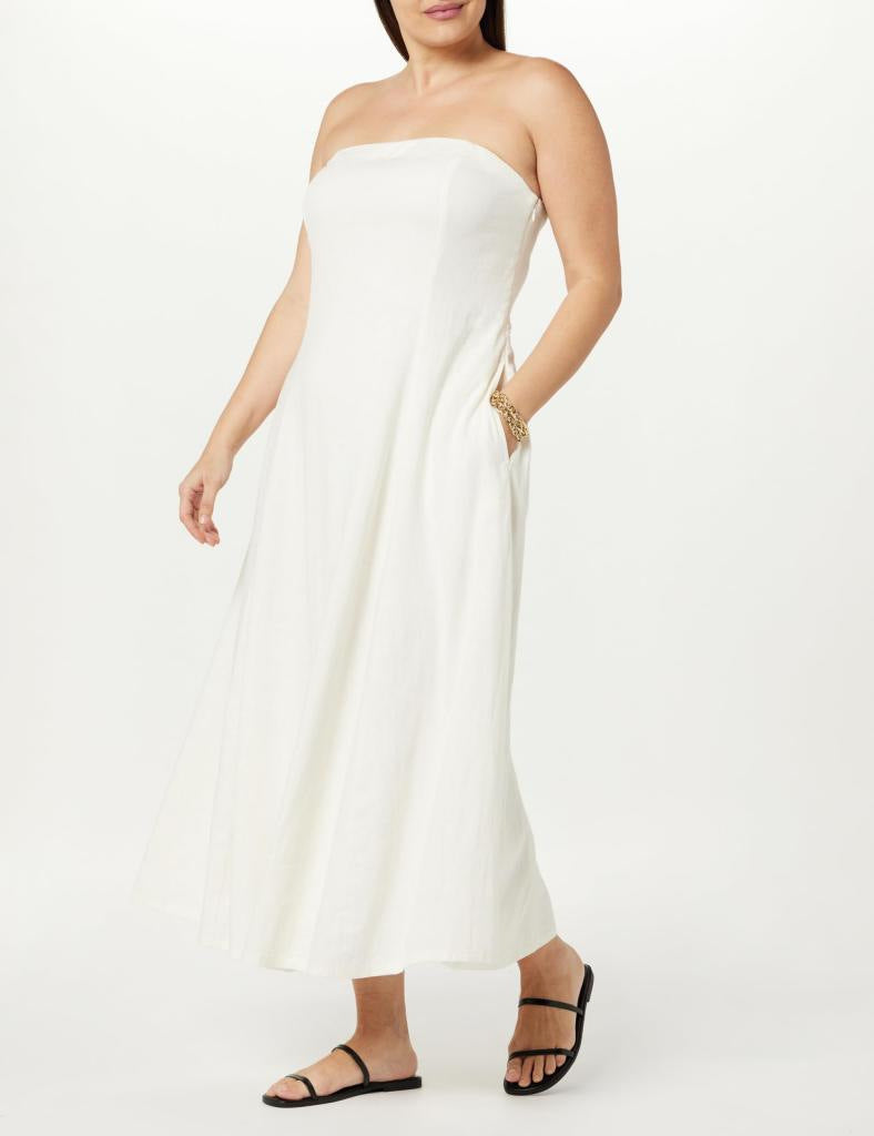 Fashion Tube Top Women Solid Color Dress