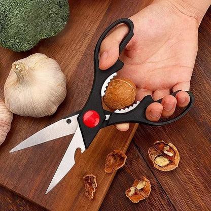 Heavy Duty Multi-Purpose Kitchen Scissors, Food Scissors, Sharp Scissors With Nutcrackers, Bottle Opener, Can Opener, Vegetable Cutting Scissors, Chopping Scissors, Multi-Purpose Utensil Gadgets