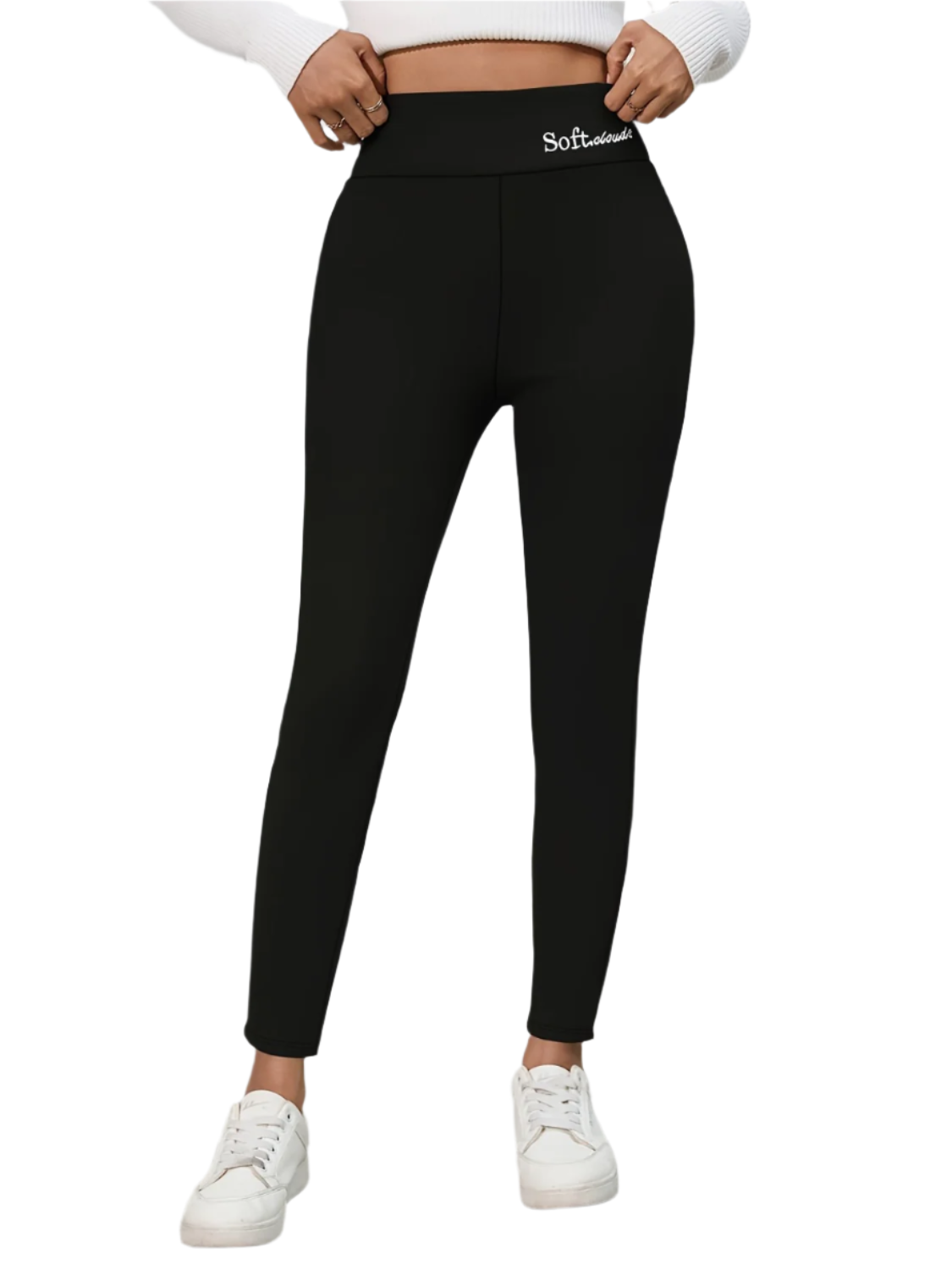 Full Size Letter Embroidered High Waist Leggings