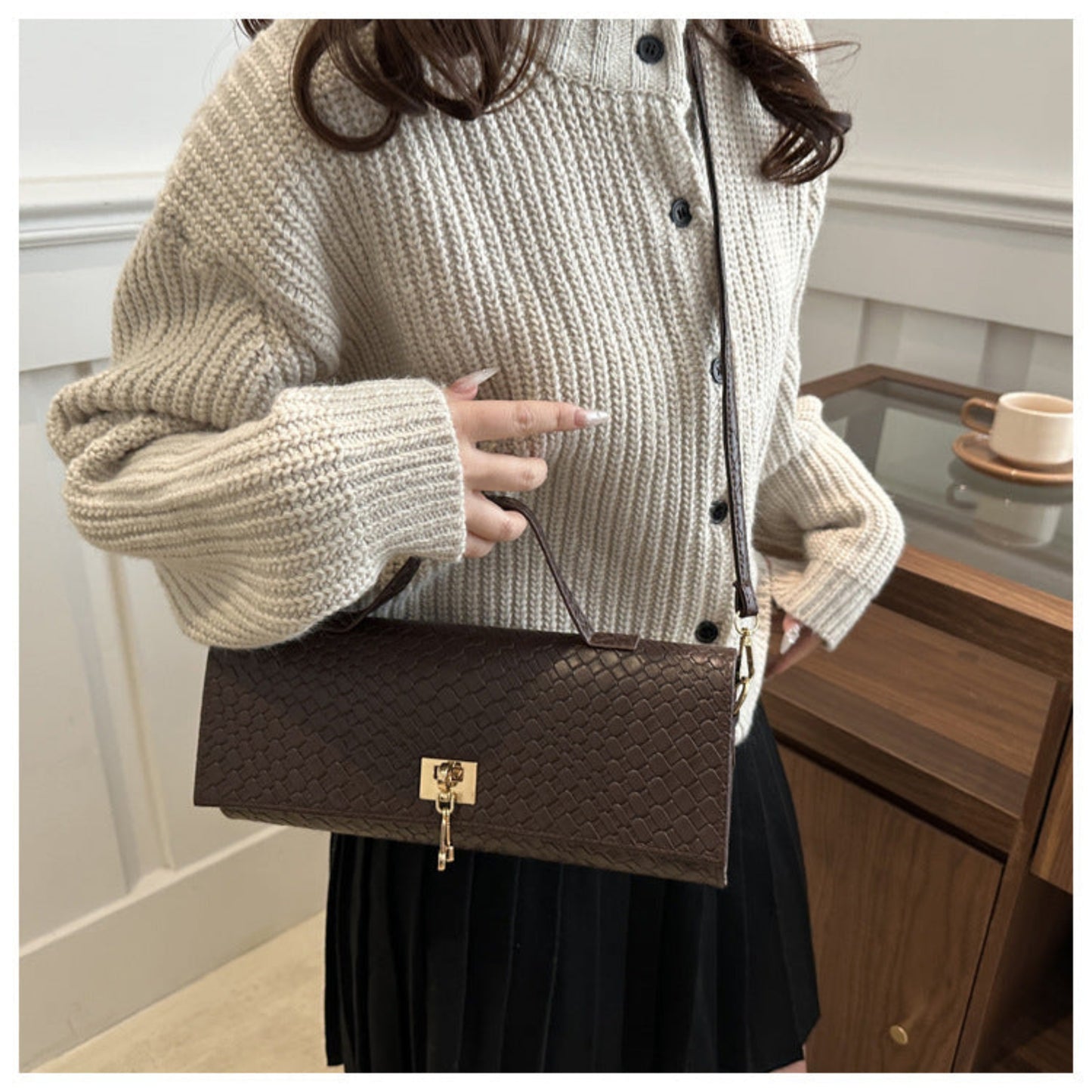 Solid-color Minimalist Versatile And Premium-feel Crossbody Bag For Women