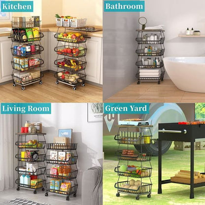 Kitchen Organizer And Storage For 5-layer Fruit Baskets, No Shipping On Weekends