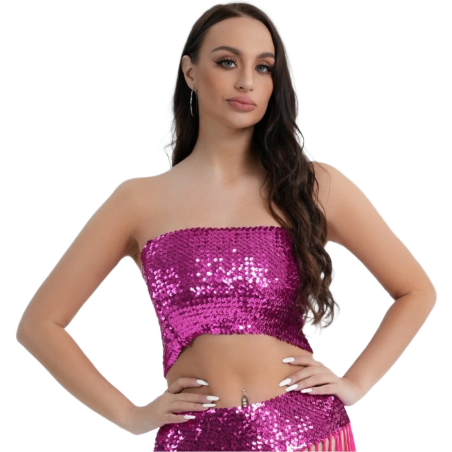 Fashion New Sequined Tube Top For Women